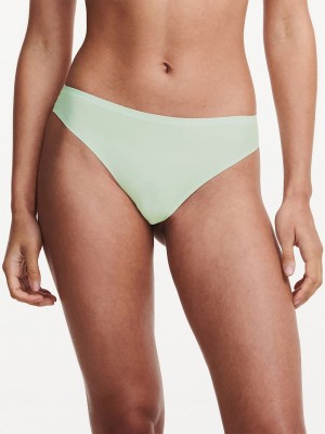 Green Chantelle SoftStretch Women Thong Panty | ABW385MN