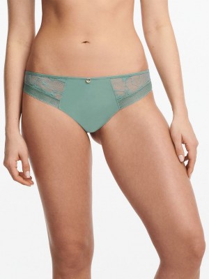 Green Chantelle True Lace Women Thong Panty | KRD7325NE