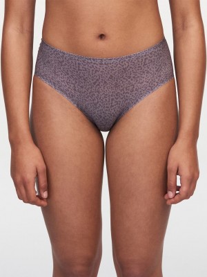 Grey Brown Leopard Chantelle SoftStretch Women Hipster Panty | GAV1115SB