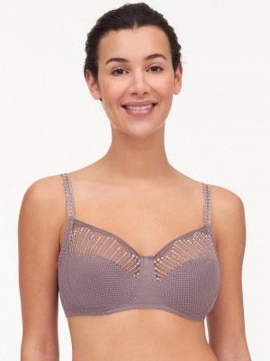 Grey Brown Multicolor Chantelle Luminesce Wirefree Women Bras | LWM3974MS