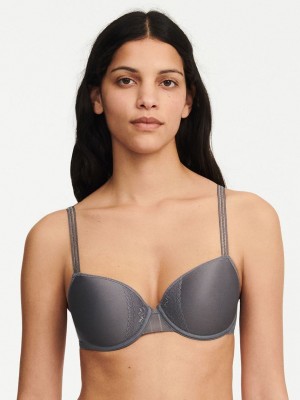 Grey Chantelle Maddie Memory Foam Women Bras | AXQ7851CV