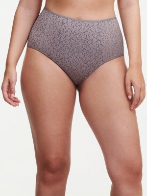 Grey Chantelle Norah Comfort High Waist Women Briefs | GCK9319VU