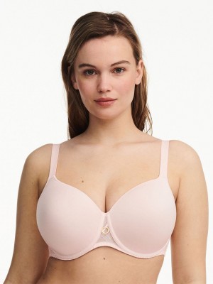 Pink Chantelle Graphic Support Full Coverage Custom Fit Women T-Shirt Bra | DSV3199DA