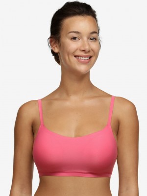 Pink Chantelle SoftStretch Scoop Padded Women Bralettes | LYT206VN