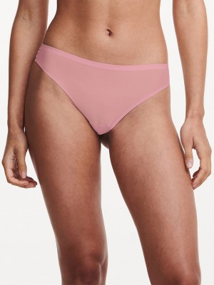 Pink Chantelle SoftStretch Women Thong Panty | IKJ4849AT