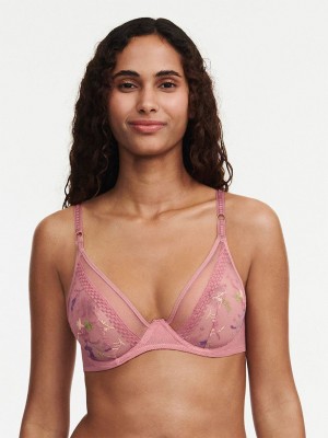 Pink Multicolor Chantelle Suzy Lace Underwire Women Bras | IWR7365LY