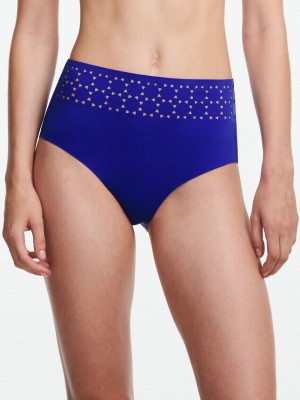 Purple Blue Chantelle Pure Solar High Waist Swim Women Bikini Bottoms | KDN10057GD