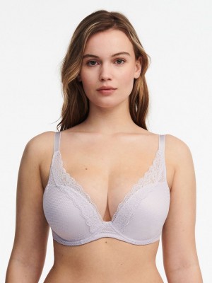 Purple Chantelle Brooklyn Plunge Women Bras | AFT1236UB