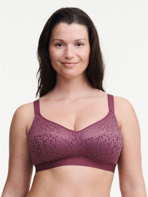 Purple Chantelle Norah Comfort Supportive Wirefree Women Bras | QGO7343MI