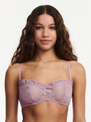 Purple Chantelle Olivia Demi Women Bras | HJM7657FO