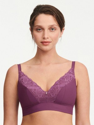 Purple Chantelle Orangerie Dream Wireless Women Bras | FRN273NB