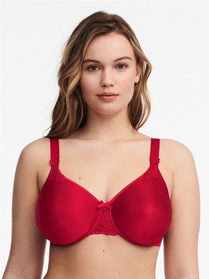 Red Chantelle Hedona Seamless Minimizer Women Unlined Bra | ITN9685WN