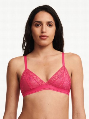 Red Chantelle Olivia Wireless Women Bras | QLX4552IZ