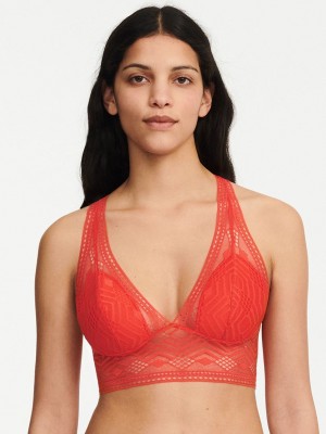 Red Chantelle Ondine Wireless Women Bras | XPX1121FP