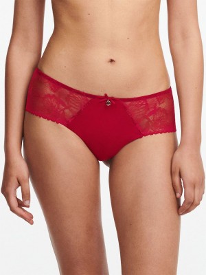 Red Chantelle Orchids Women Hipster Panty | QTH4835SZ