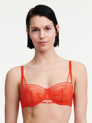 Red Chantelle Rebecca Demi Women Bras | HTW167LF