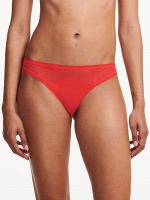 Red Chantelle Romane Women Thong Panty | ZLT4344BS