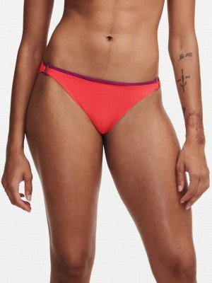 Red Orange Chantelle Authentic Swim Women Bikini Bottoms | EZD9283WY