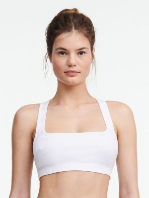 White Chantelle Cotton Comfort Women Bralettes | SRK811IV