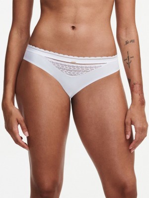 White Chantelle Monogram Women Bikini Bottoms | IAE7156FB