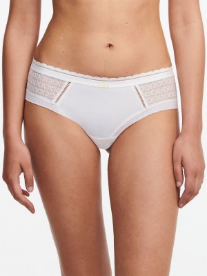 White Chantelle Monogram Women Hipster Panty | XEU2594RF