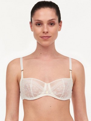 White Chantelle New Romance Lace Underwire Demi Women Bras | AYS550XS