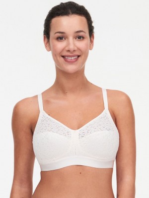 White Chantelle Norah Comfort Supportive Wirefree Women Bras | KBR8627AG