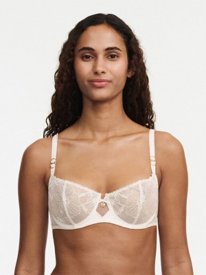 White Chantelle Orchids Demi Women Bras | OMY6888GJ