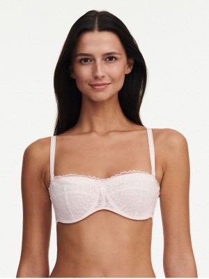 White Chantelle Pila Bandeau Underwire Women Bras | DME9078KP