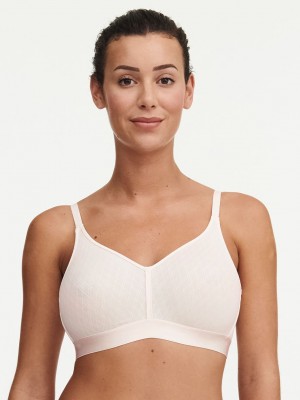 White Chantelle Smooth Lines Back Smoothing Wireless Women Bras | STF1663FC