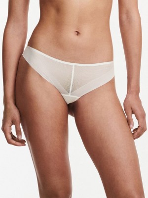 White Chantelle Xpose Women Thong Panty | QOC5569XV