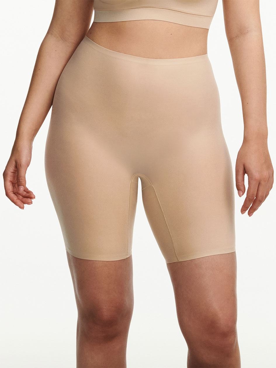 Beige Brown Chantelle SoftStretch High Waist Mid-Thigh Women Shorts | JUU5249AS