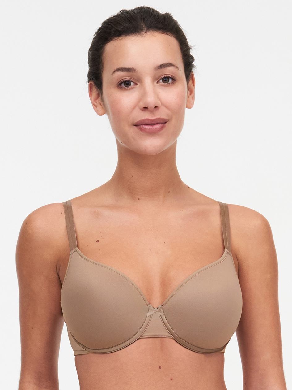 Beige Chantelle Basic Invisible Smooth Support Women T-Shirt Bra | RPI8150KL