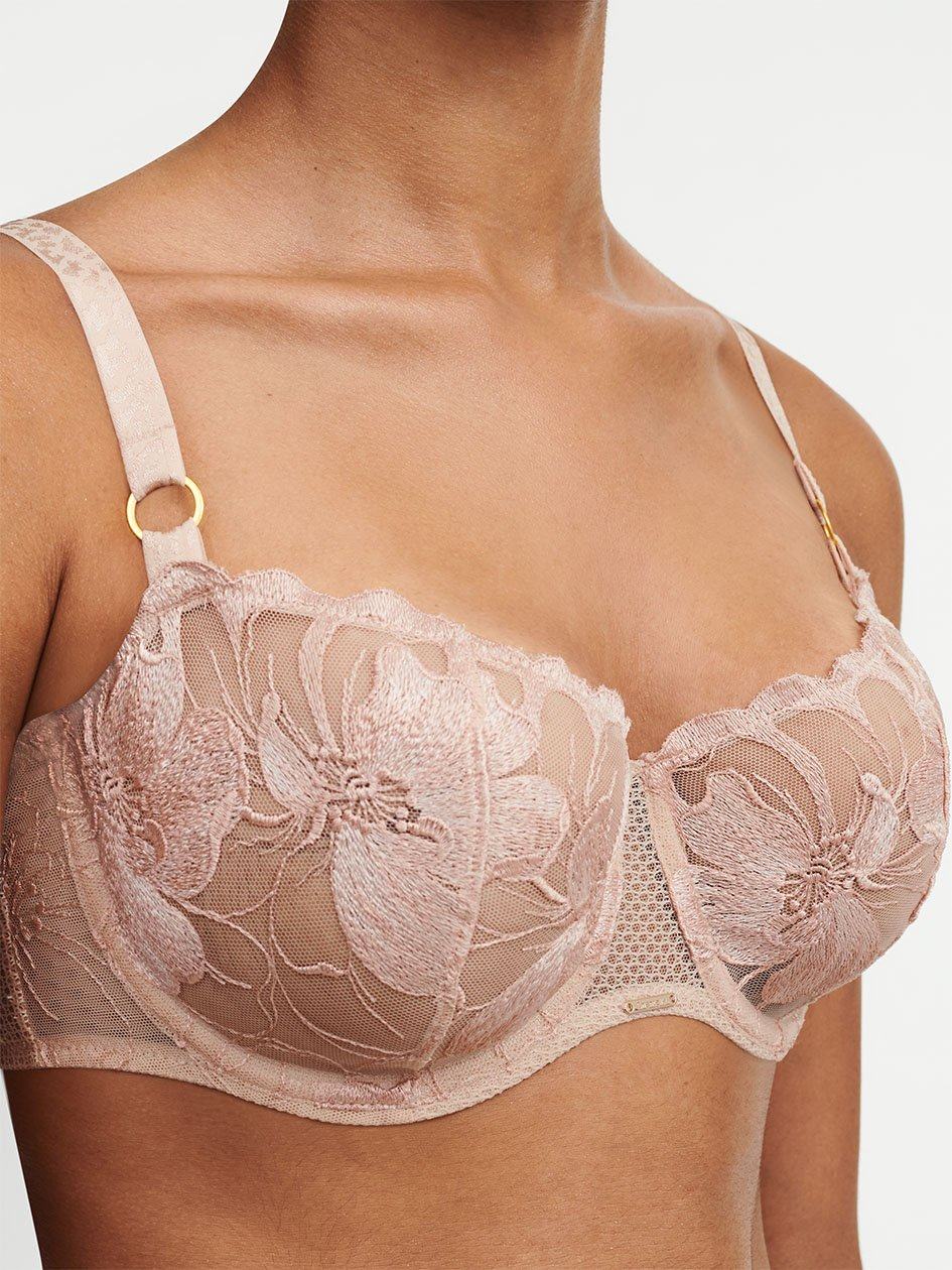 Beige Chantelle Fleurs Demi Women Bras | QLU2867IS