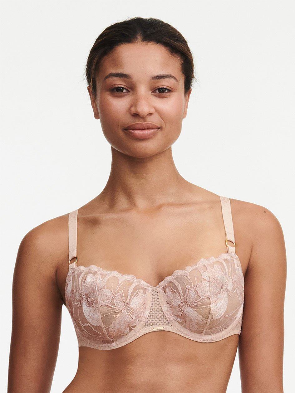 Beige Chantelle Fleurs Demi Women Bras | QLU2867IS