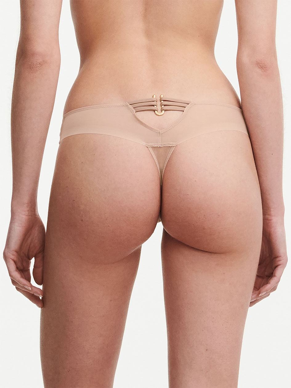 Beige Chantelle Impulse Women Thong Panty | SIQ6389ZG