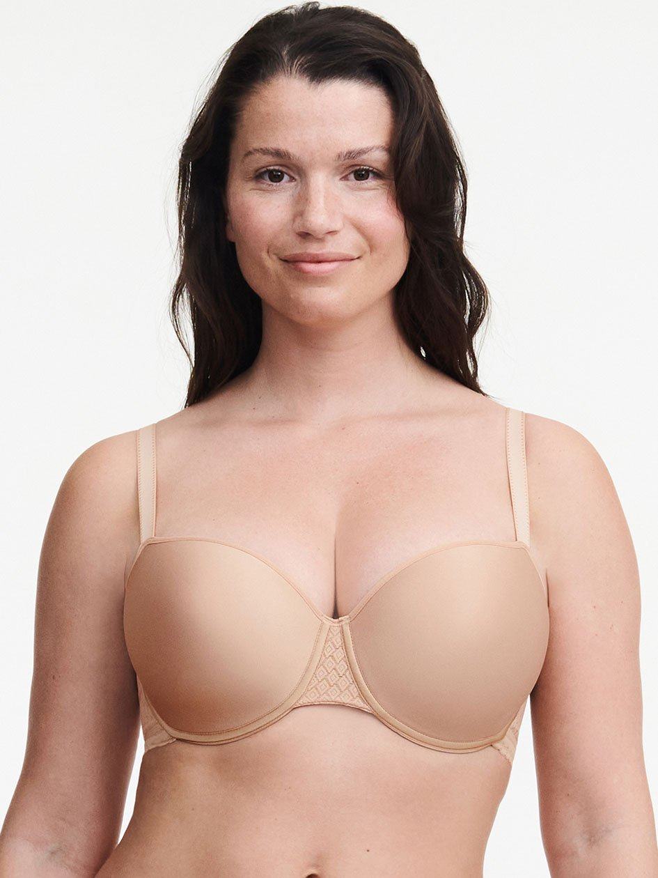 Beige Chantelle Lucie Lace Sexy Comfort Women T-Shirt Bra | VMJ2267KQ