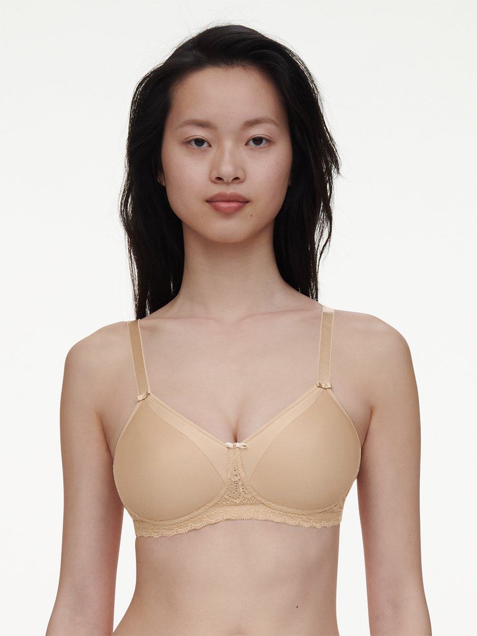 Beige Chantelle Merci Custom Fit Wireless with Pocket Women Bras | CNN2824FC