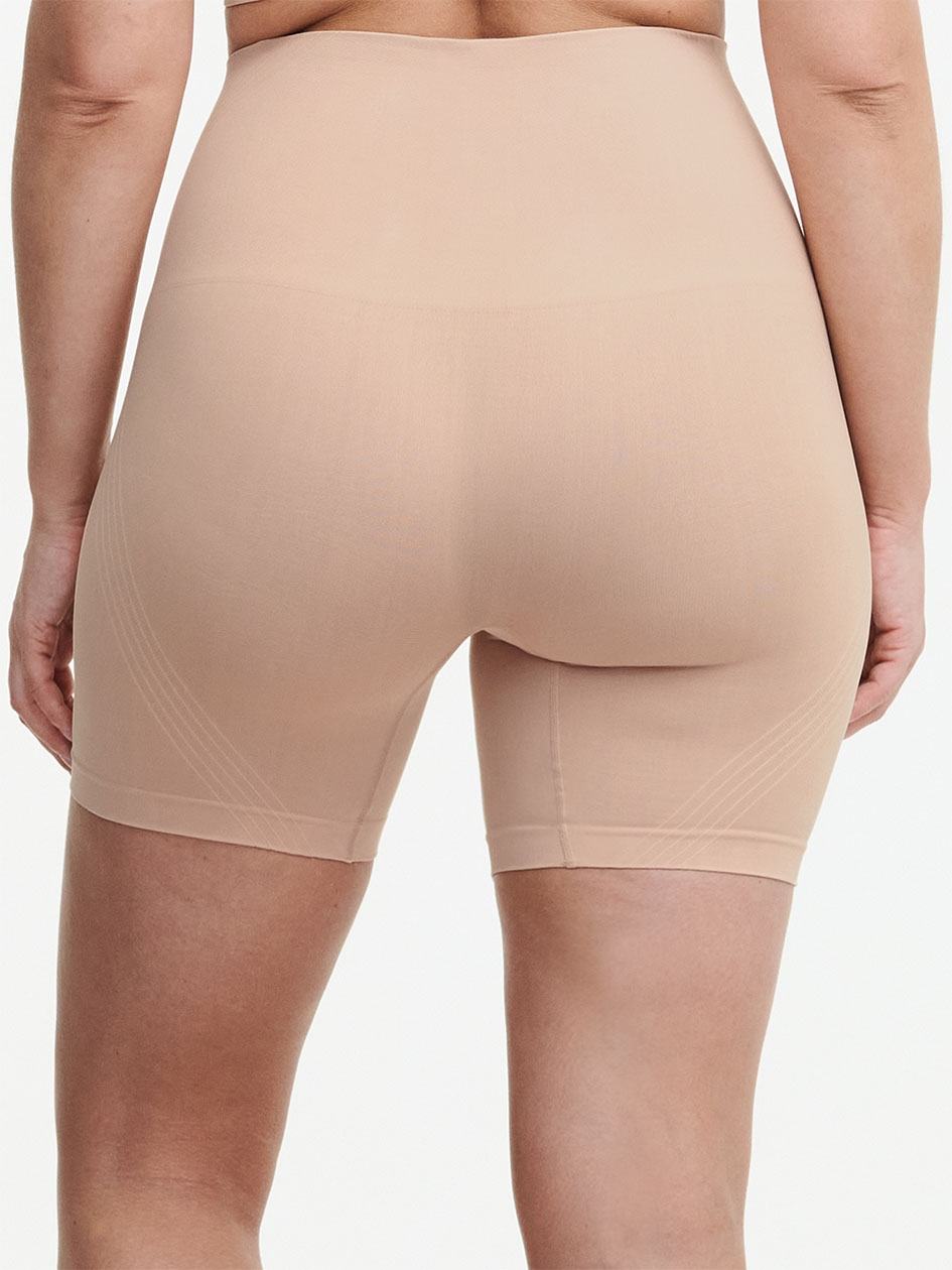 Beige Chantelle Smooth Comfort High Waist Mid-Thigh Light Shaping Women Shorts | SBW2735QN