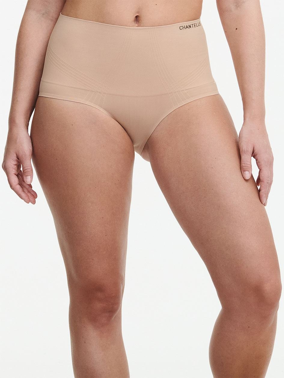 Beige Chantelle Smooth Comfort High Waist Light Shaping Women Briefs | BNP1538EI