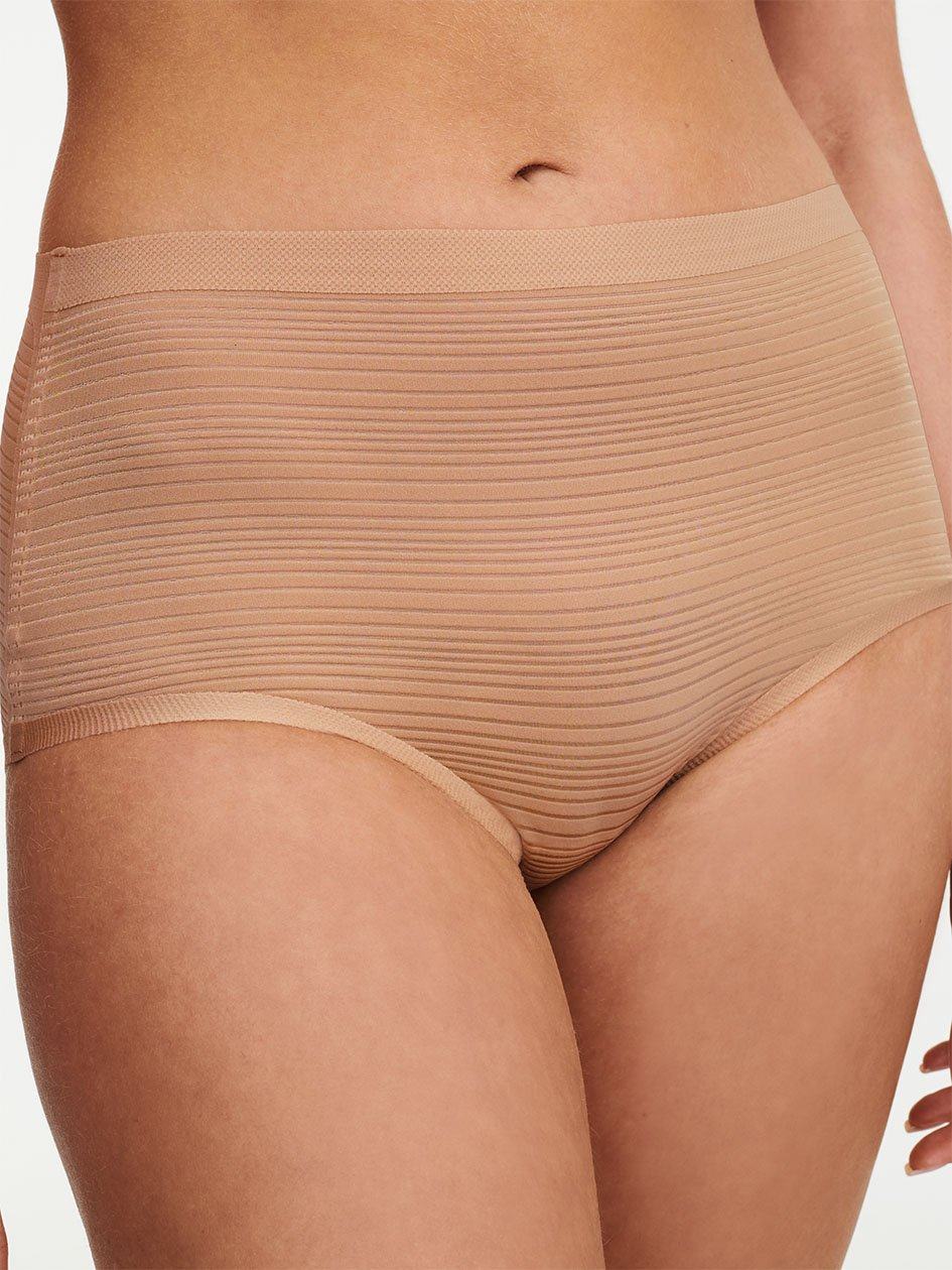 Beige Chantelle SoftStretch Stripes Women Briefs | ENU1992SM