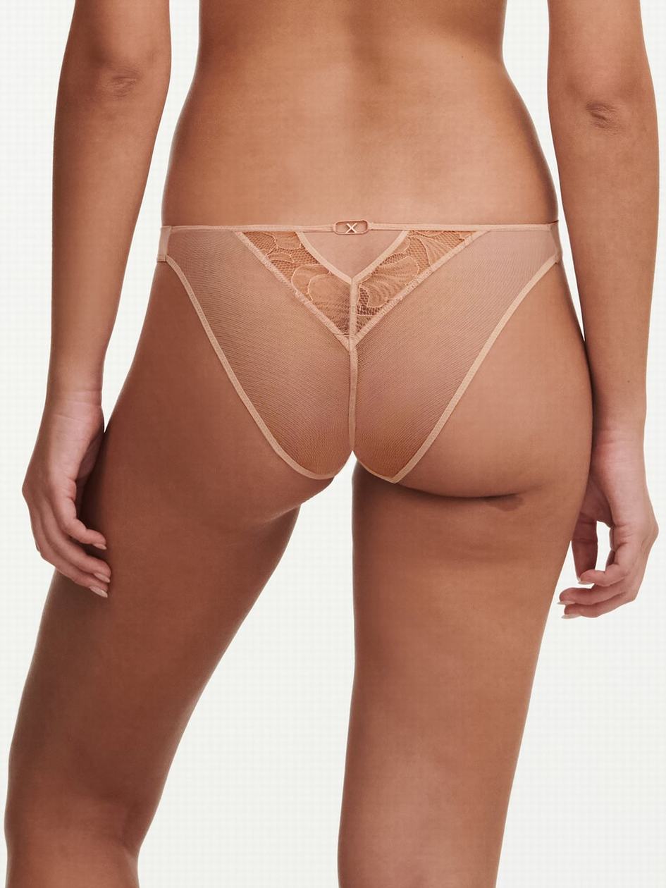 Beige Chantelle Xtravagant Lace Women Bikini Panty | HQG5014SI