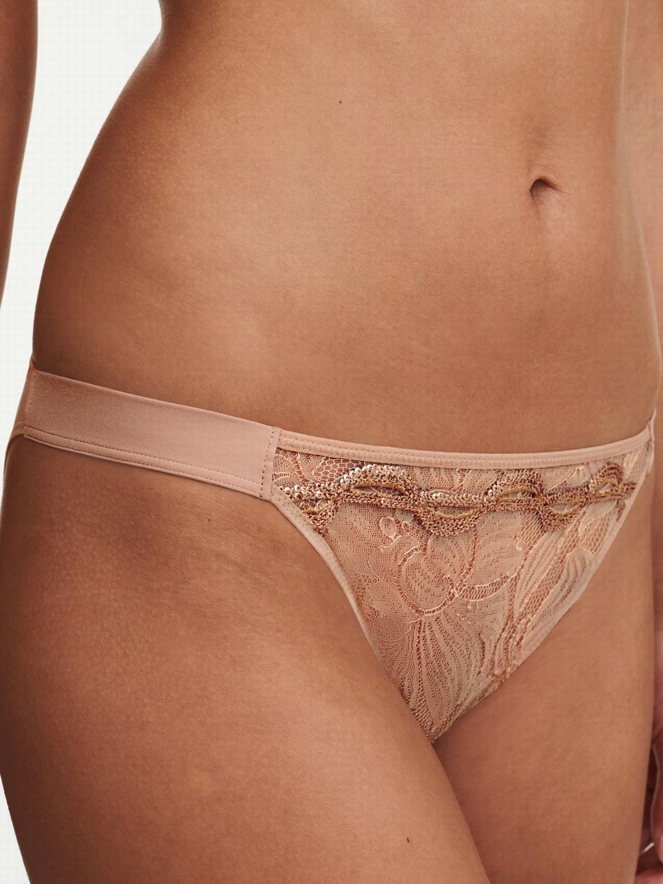 Beige Chantelle Xtravagant Lace Women Bikini Panty | HQG5014SI