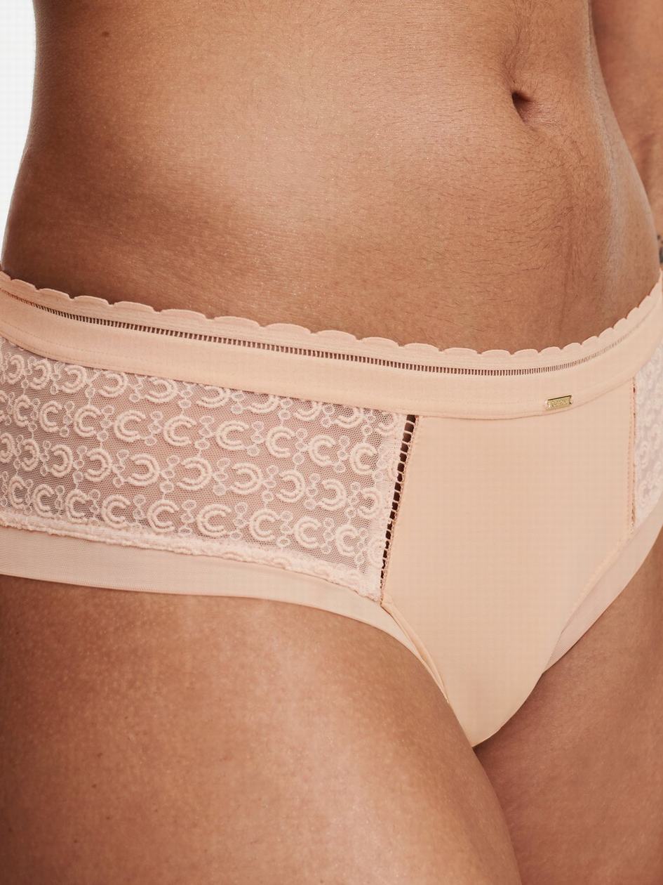 Beige Pink Chantelle Monogram Women Hipster Panty | YAC3540HO