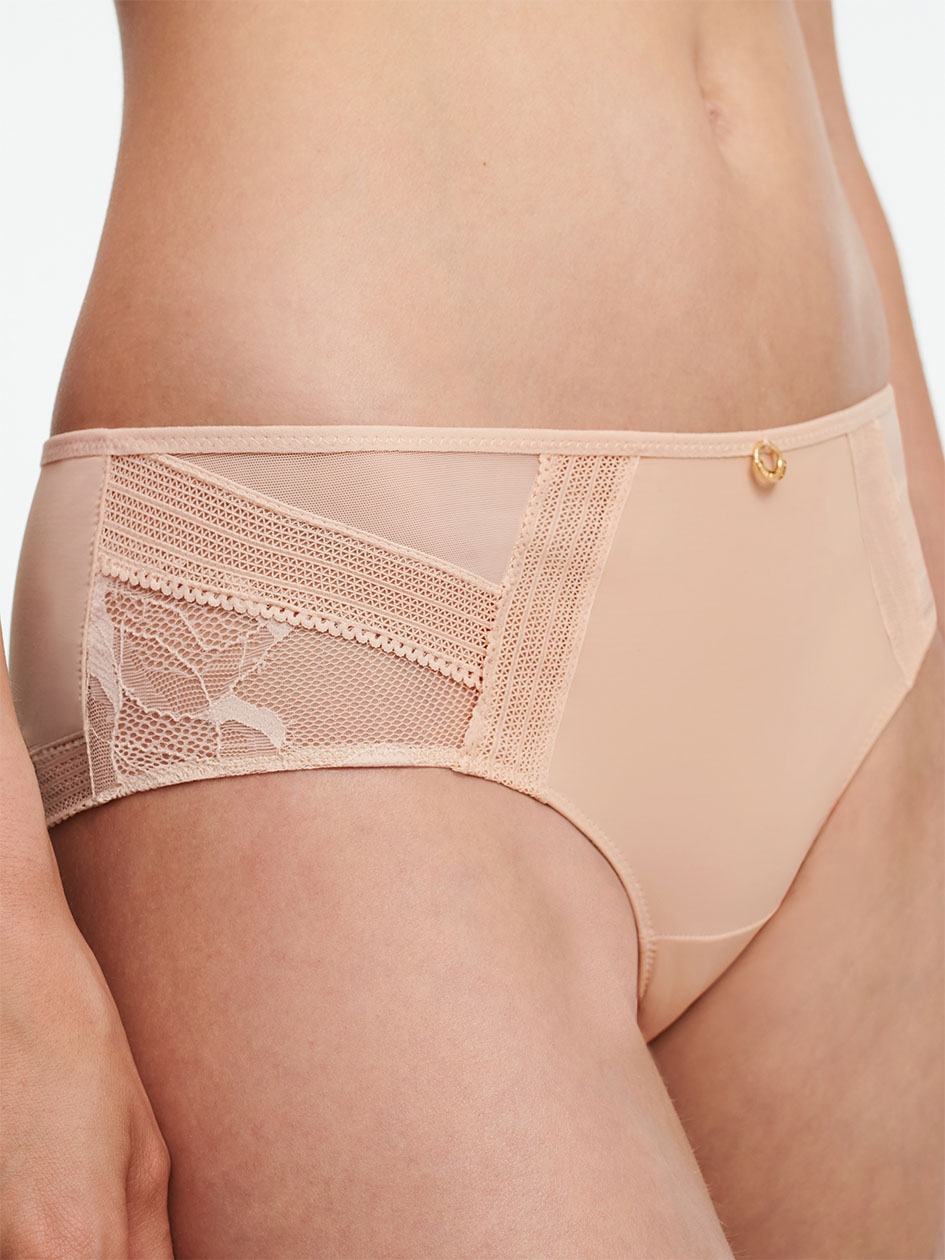 Beige Pink Chantelle True Lace Women Hipster Panty | AIS9216MN