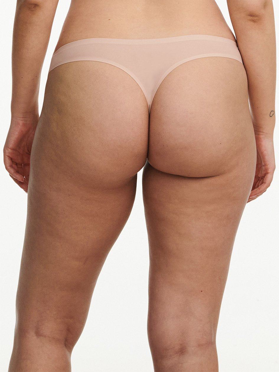 Beige Rose Chantelle SoftStretch Women Thong Panty | SYV157XS