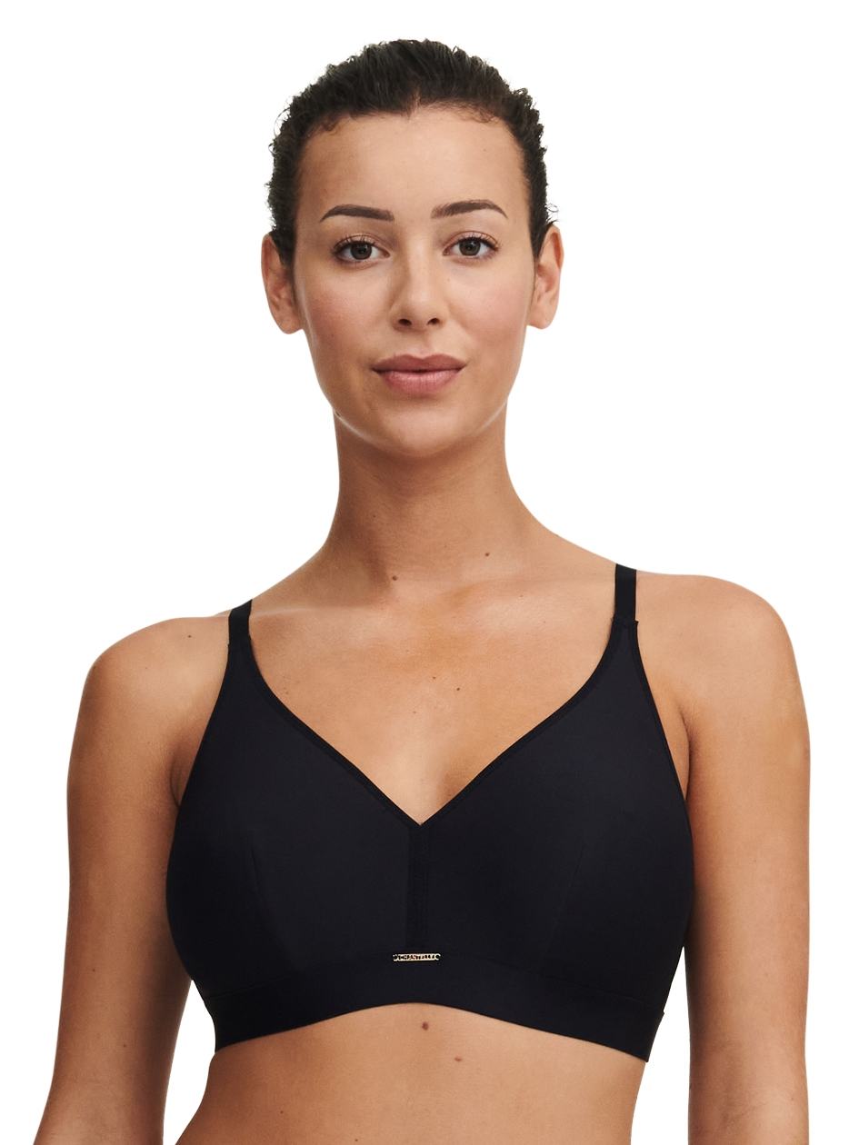 Black Chantelle Bare Essential Lightweight Wireless Women Bras | PQM7116VP