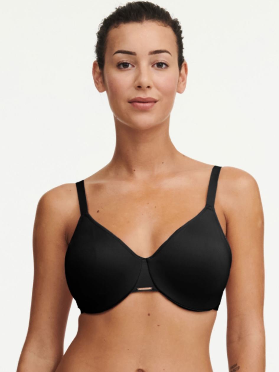 Black Chantelle Bare Essential Seamless Minimizer Women Unlined Bra | XAA5598JE