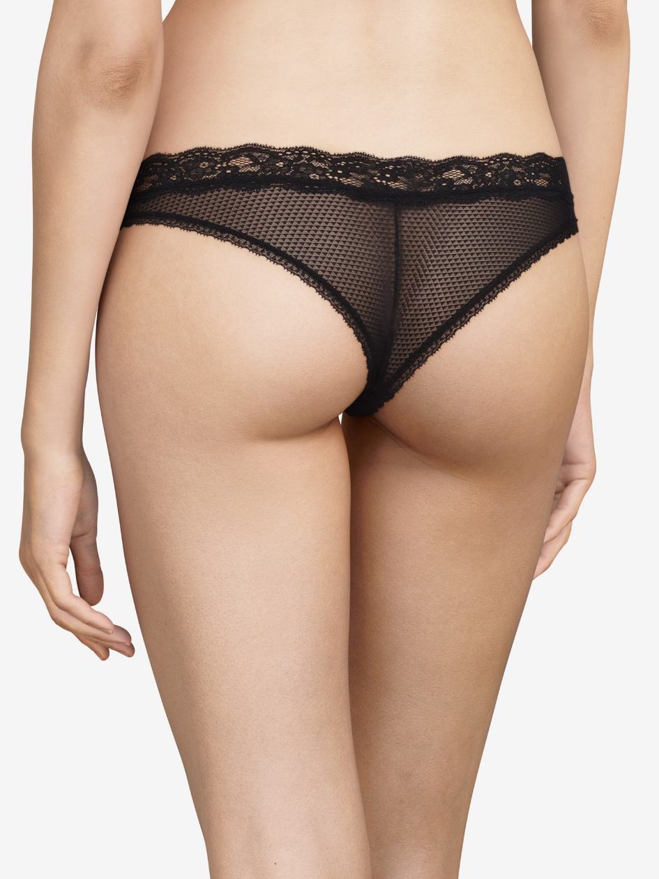 Black Chantelle Brooklyn Women Thong Panty | IXN3850SL