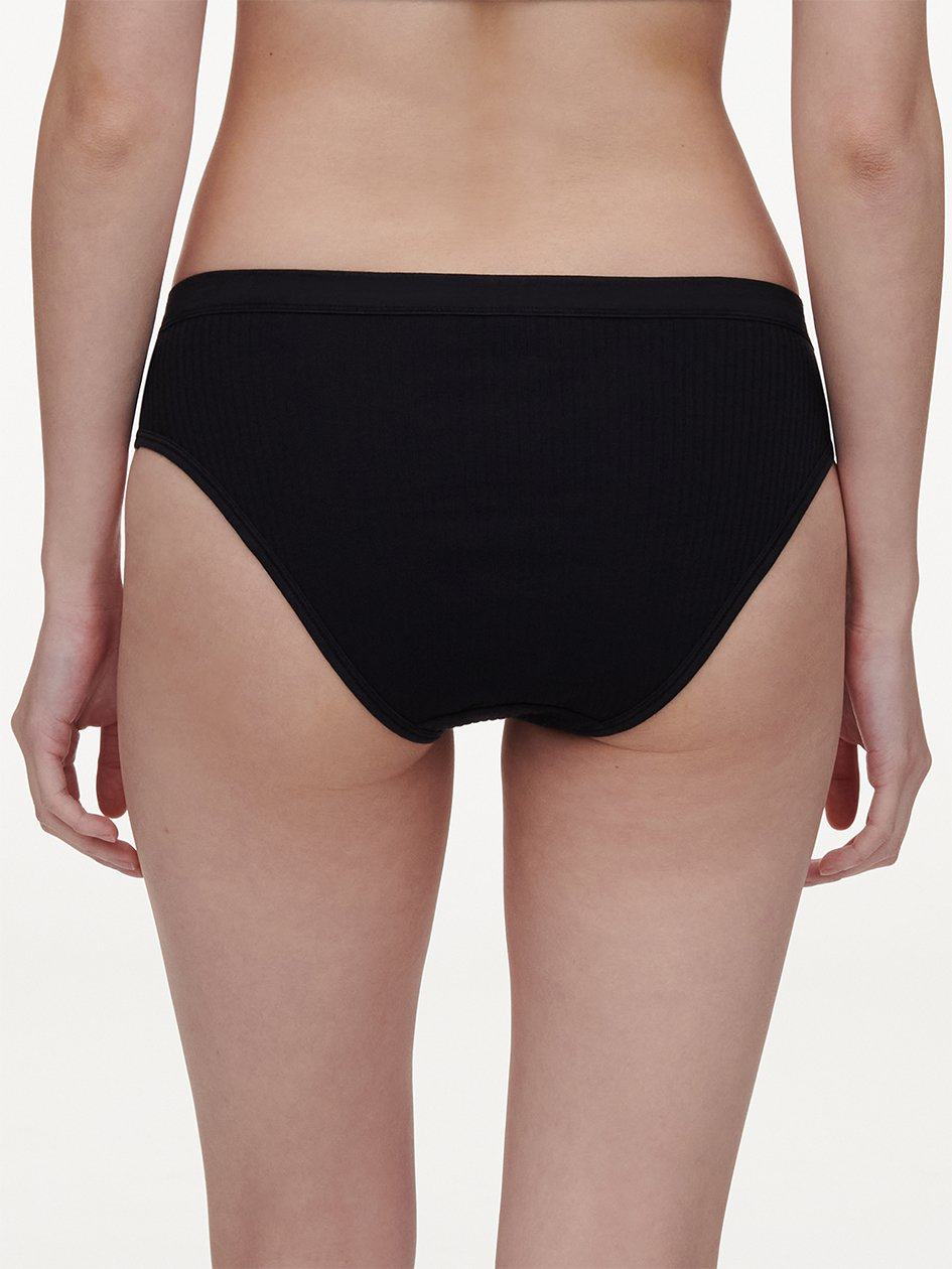 Black Chantelle Cotton Comfort Hi-Cut Women Briefs | AVL952GM